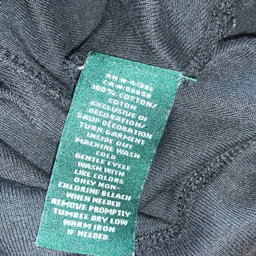 Lauren Ralph Lauren T-Shirt Women's Size L Black 3/4‎ Sleeve Pullover T-Shirt - Picture 6 of 6